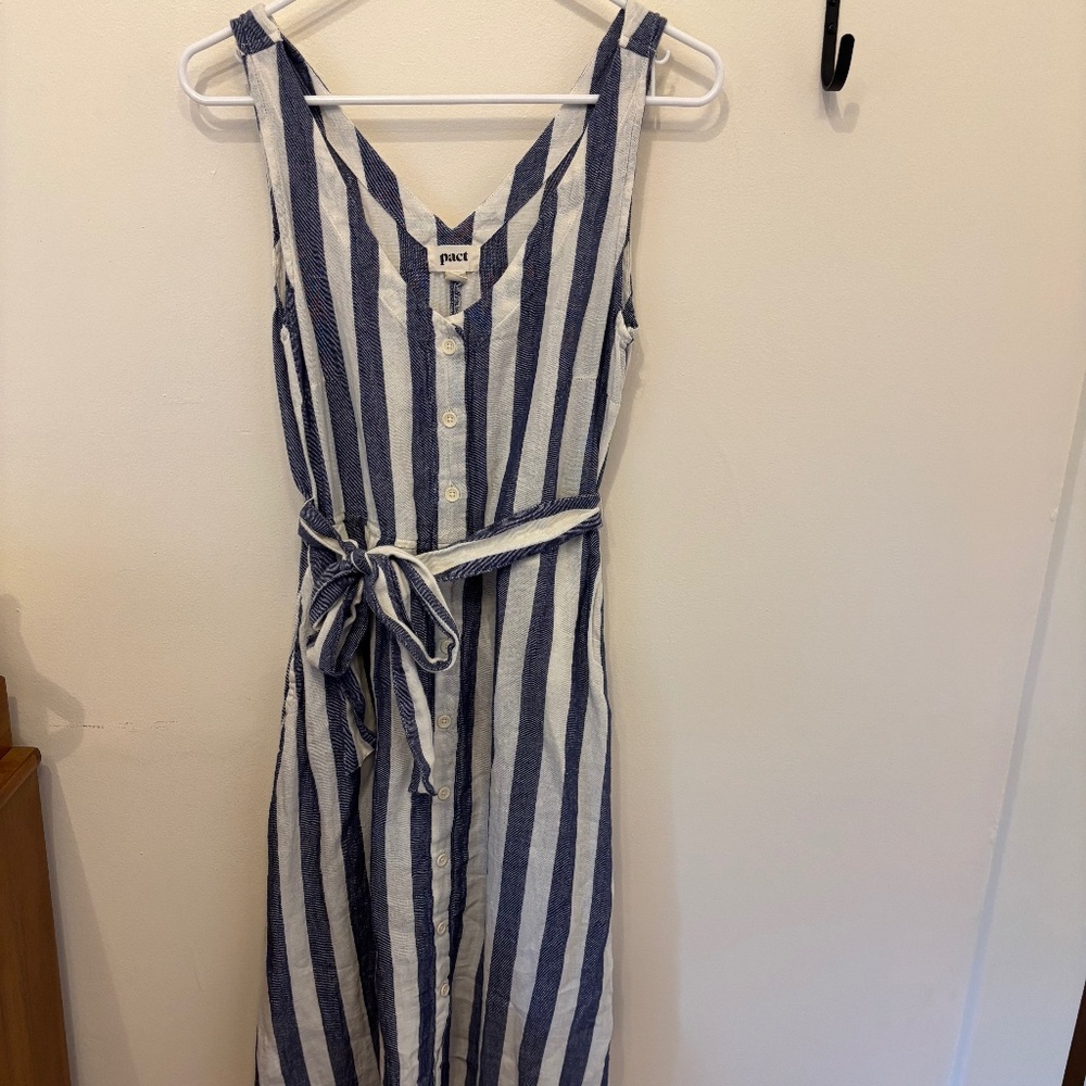 Pact Striped Navy/White Dress